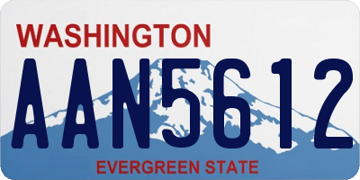 WA license plate AAN5612