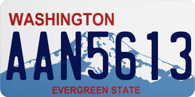WA license plate AAN5613