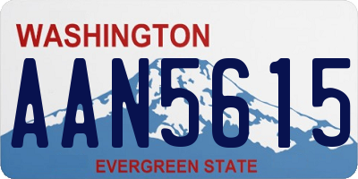 WA license plate AAN5615