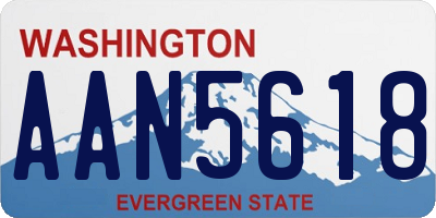 WA license plate AAN5618