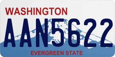 WA license plate AAN5622