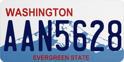 WA license plate AAN5628