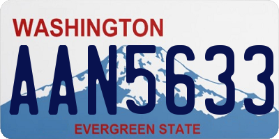 WA license plate AAN5633
