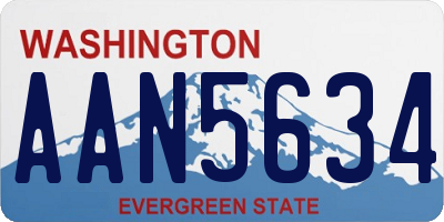 WA license plate AAN5634