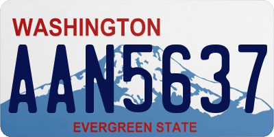 WA license plate AAN5637