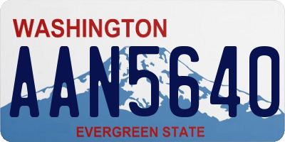 WA license plate AAN5640