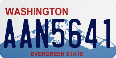 WA license plate AAN5641