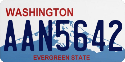 WA license plate AAN5642