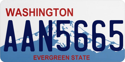 WA license plate AAN5665