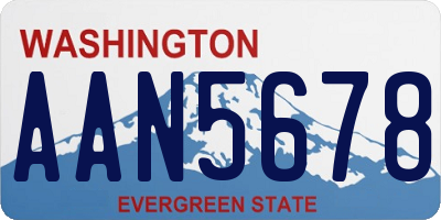 WA license plate AAN5678