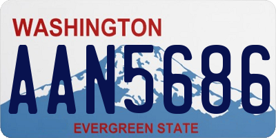 WA license plate AAN5686