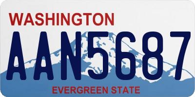 WA license plate AAN5687