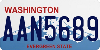 WA license plate AAN5689