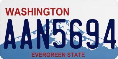 WA license plate AAN5694