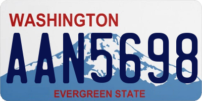 WA license plate AAN5698
