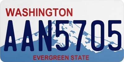 WA license plate AAN5705