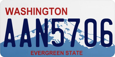 WA license plate AAN5706