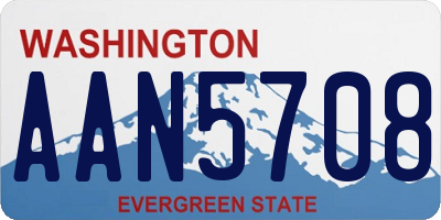 WA license plate AAN5708