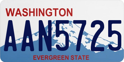 WA license plate AAN5725