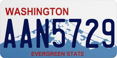 WA license plate AAN5729