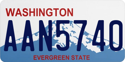 WA license plate AAN5740