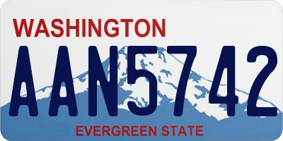 WA license plate AAN5742