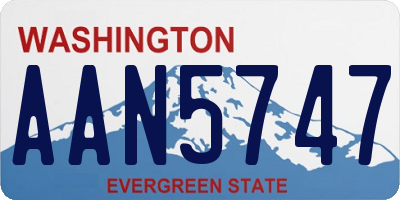WA license plate AAN5747