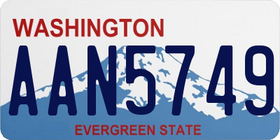 WA license plate AAN5749