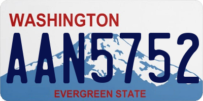WA license plate AAN5752
