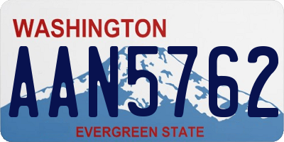 WA license plate AAN5762