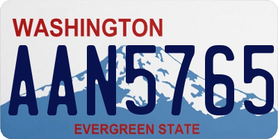 WA license plate AAN5765