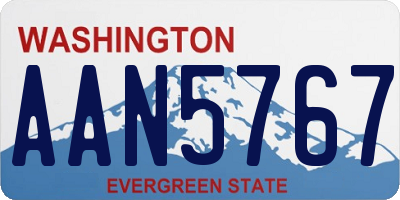 WA license plate AAN5767