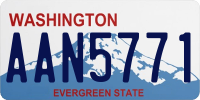WA license plate AAN5771
