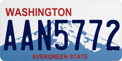 WA license plate AAN5772