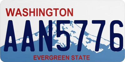 WA license plate AAN5776