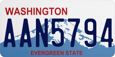WA license plate AAN5794