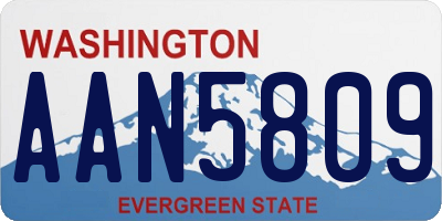 WA license plate AAN5809