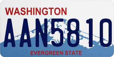 WA license plate AAN5810