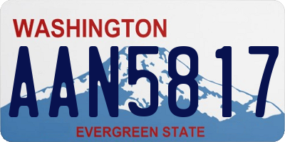WA license plate AAN5817