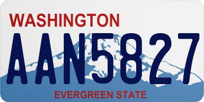 WA license plate AAN5827