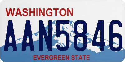 WA license plate AAN5846