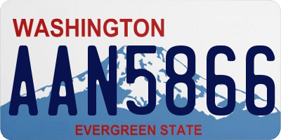 WA license plate AAN5866