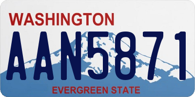 WA license plate AAN5871