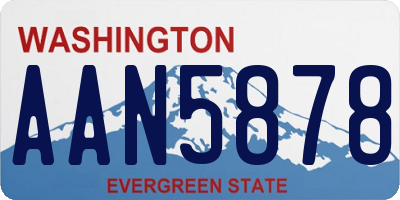 WA license plate AAN5878