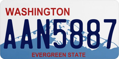 WA license plate AAN5887