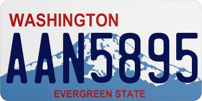 WA license plate AAN5895