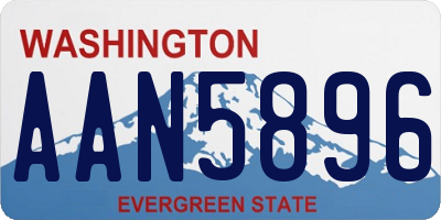 WA license plate AAN5896