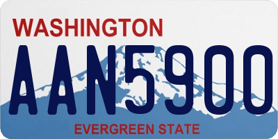 WA license plate AAN5900