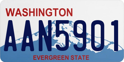 WA license plate AAN5901
