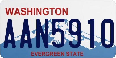 WA license plate AAN5910